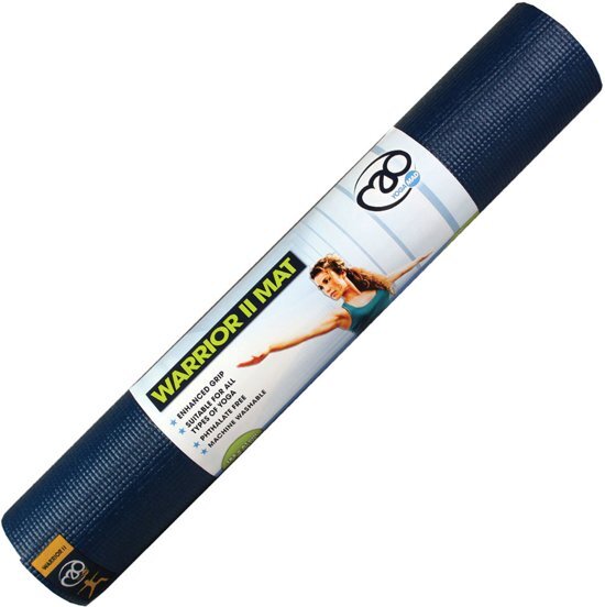 Fitness-Mad MADFitness - Warrior Yoga II Mat - Phthalaatvrij PVC - Dikte 4mm - Donkerblauw