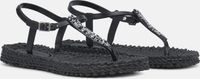 Ilse Jacobsen Slippers met enkelband en glitter CHEERFUL10G - 001 Black