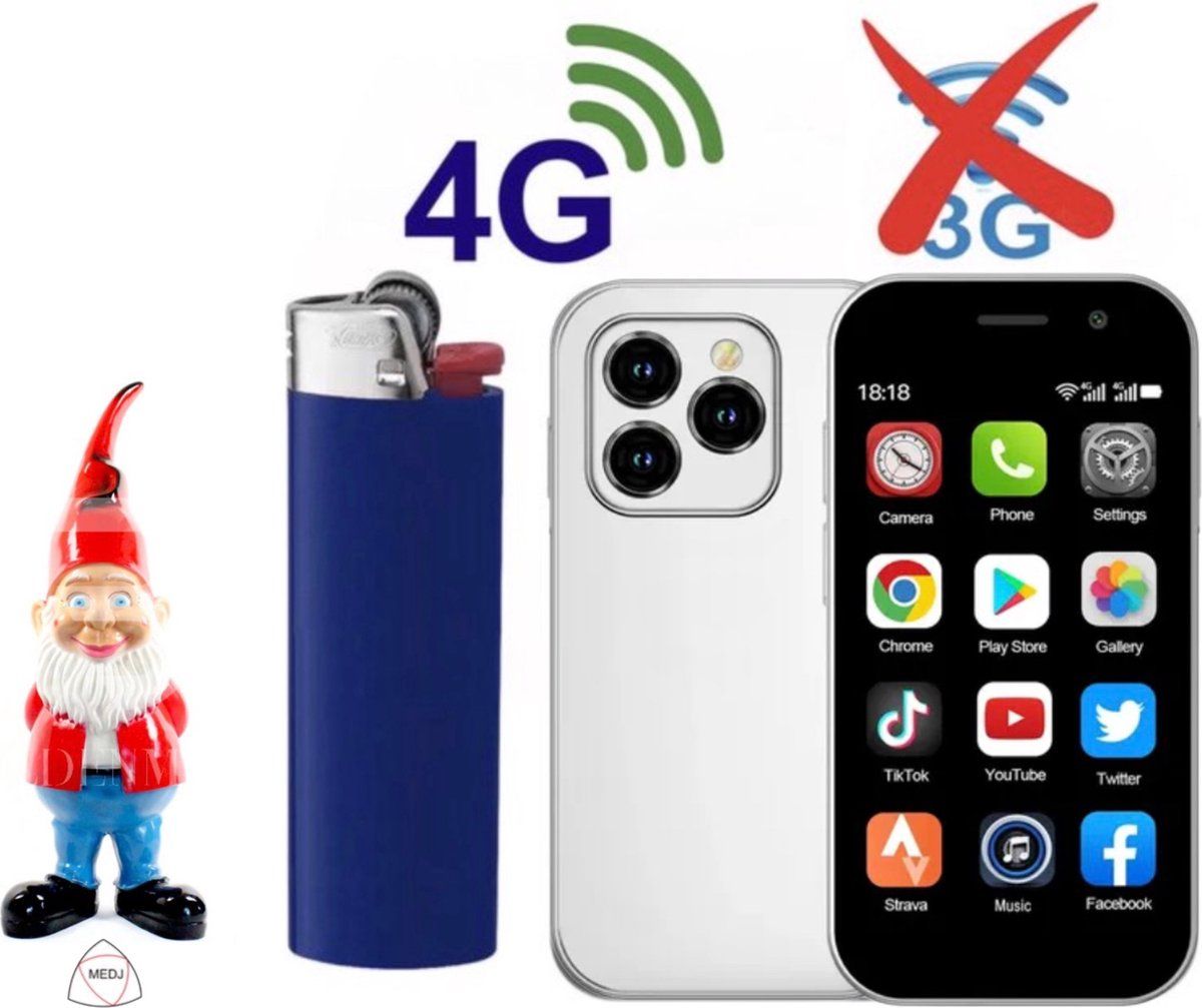 medj Mini Smartphone - 4G - Android 10 - White