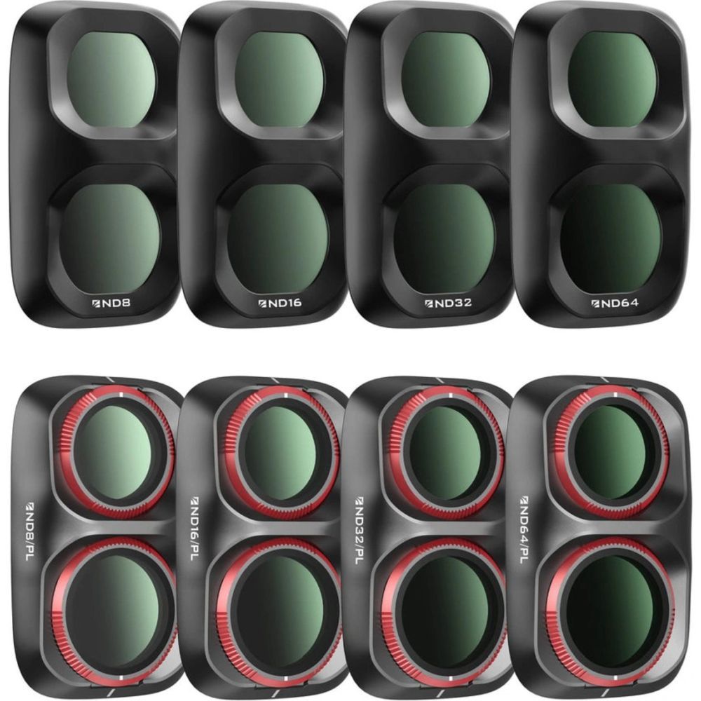 Freewell Osmo Pocket 4P Filters - All Day - 8Pack - Black