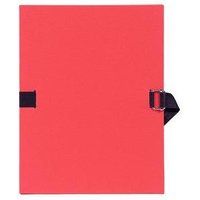 Excp Exacompta 38009H documentenmap DIN A4 met rekbare rug tot 13 cm gemaakt van sterk karton met rood geverfde stoffen omslag