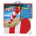 Günther Flugspiele 1311 - Windspel Windsock Red White, ca. 60 x 12 cm, windzak van polyester, decoratie voor tuin, terras en balkon, weerbestendig en lichtecht