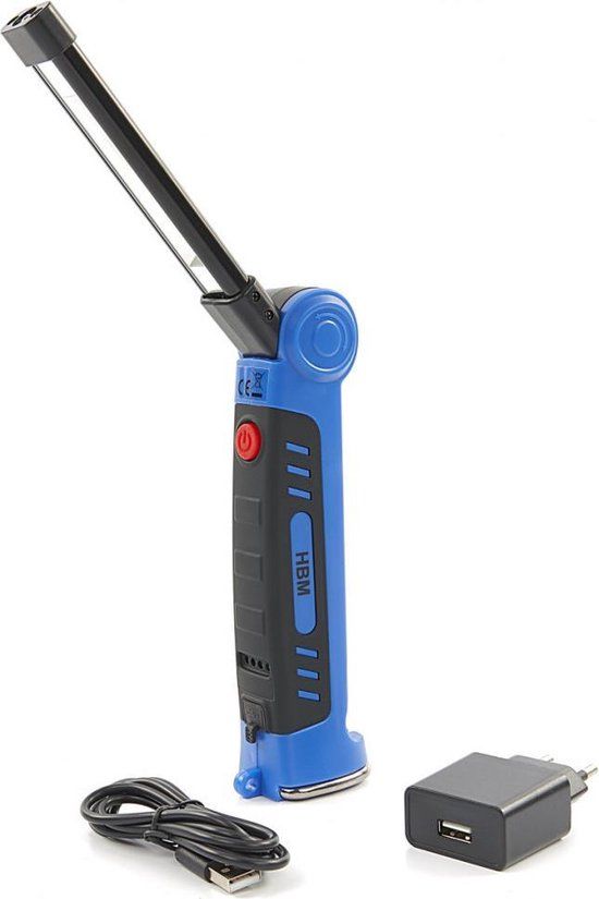 Merkloos HBM Professionele Opvouwbare en Oplaadbare LED Lamp met Haak en Magneet