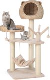 OEM Bol Kattenboom met Hangmat en Krabpalen - 121 cm Hoog Multifunctionele Klimtoren