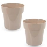 PARENCE. - Set van 2 kleine plastic potjes – Ø 12 cm – lichte en duurzame potten zonder drainagegat – ideaal voor zaailingen, stekken, kamerplanten – willekeurige kleur
