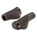 Prophete Ergo-handgrepen, 1 paar, zwart, 132 mm lengte, ergonomisch gevormd, aluminium schroefbevestiging, geschikt voor stuur met draaigreepschakeling, comfortabele fietshandgrepen