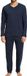 Hanro Heren pyjama Night & Day Lange mouw Effen 100% Katoen deep navy Maat M