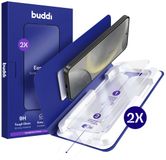 Buddi 2-Pack Screenprotector Geschikt voor Samsung Galaxy S24 Plus / S25 Plus - Easy Fit Tempered Glass met Installatietray