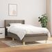 vidaXL Boxspring met matras stof taupe 90x200 cm