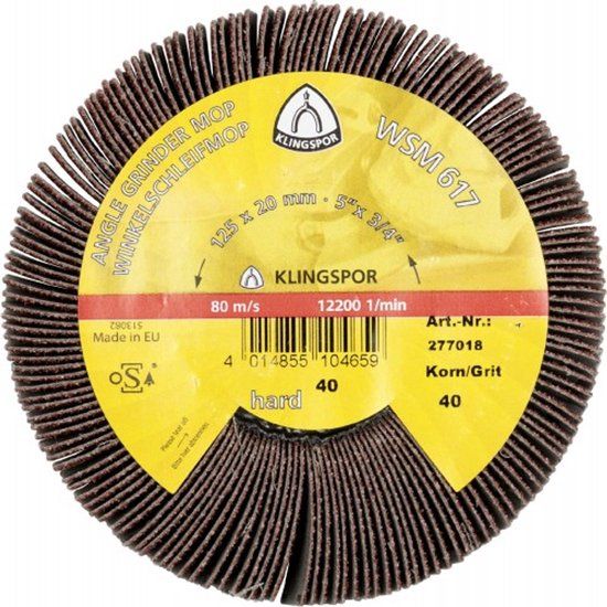 Klingspor WSM 617 Serie - Lamellenschijf - 125mm - Granulatie 60 - M14