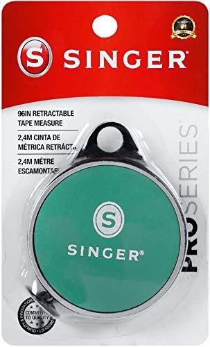 Singer Pro-serie intrekbare zaktape maat-96", metaal, groenblauw, 96"