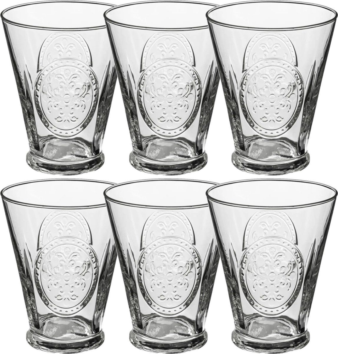 Secret de Gourmet Carmela Tumbler Glazen Set - 12 stuks - 340 ml - Transparant