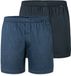 Schiesser Boxershorts set van 2 jersey uni patroon - Boxershorts multipack Heren Onderbroek - blauw & donkerblauw