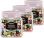 Plasticforte Keuken Voedsel Voorraadpot - Set van 6x stuks - Weckpot - Roze - 800 ml - Kunststof - Met Deksel