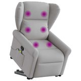 VidaXL Fauteuil releveur réglable tissu nuage gris