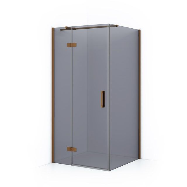 Maxaro Douchecabine Diamond 90x90cm 8mm Rookglas Koper
