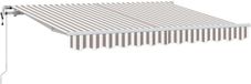 vidaXL Elektrische Zonneluifel 500 cm Polyester Blauw|Crème|Geel|Antraciet|Oranje