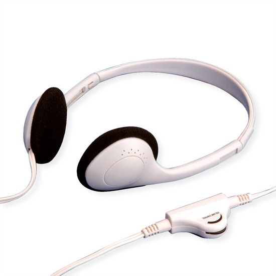 Roline VALUE Stereo Headset met volume regelaar, grijs zwart