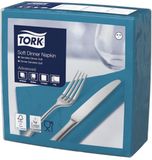 Tork Soft Dinnerservet Blauwgroen 39x39 cm 3-laags 1200 stuks