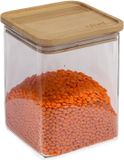 5Five - Berlino Voorraadpot - Transparant/Bamboe - 1000 ml