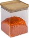5Five - Berlino Voorraadpot - Transparant/Bamboe - 1000 ml