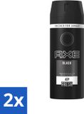 Axe Bodyspray Black 150 ml - 2 pièces