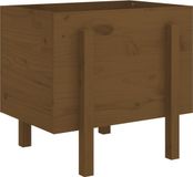 vidaXL Plantenbak 62x50x57 cm Massief Grenenhout Honingbruin