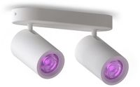 Calex Smart Plafondlamp - 2-Lichts - Slimme Opbouwspot - Ovaal - Wit