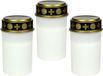 Benson Bougie commémorative/lumière souvenir - 3x - LED lumière - blanc - résistant à l'eau - à piles - D6,5 x 12 cm