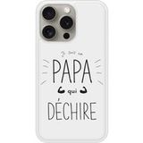 Apple Siliconen hoesje compatibel met iPhone 15 Pro Papa die rockt