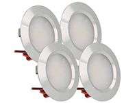 LedLux 4 stuks mini-led-inbouwspots rond smal 3 W DC 12 V 24 V boring 50 mm spots voor keuken badkamer camper