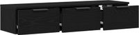 vidaXL Wandkast met lade Zwart Eiken 102 x 30 x 20 cm Bewerkt hout