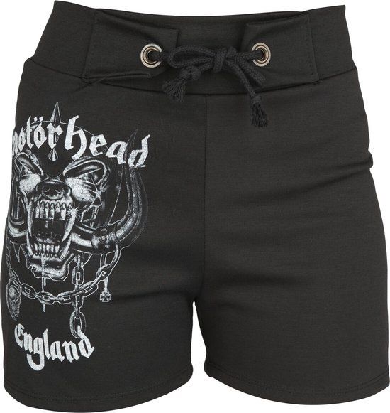 Motörhead Logo England Dames Shorts - zwart - S