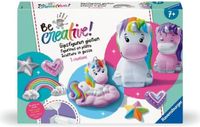 Ravensburger Be Creative set de figurines en plâtre, set de figurines en plâtre licorne, 10 pièces, formes 3D, set créatif à partir de 7 ans