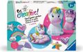 Ravensburger Be Creative set de figurines en plâtre, set de figurines en plâtre licorne, 10 pièces, formes 3D, set créatif à partir de 7 ans