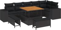 vidaXL Banc de jardin noir poly rotin