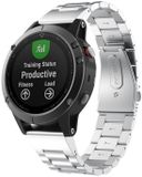 By Qubix - Stalen schakelband - 26mm Quickfit - Zilver - Geschikt voor Garmin Quatix 8 - 51mm