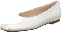 Gabor Dames Ballerinas Zilver Leer Rubber Ronde neus Normaal 39 EU