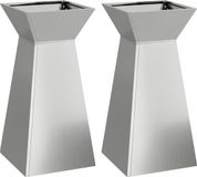 vidaXL Pilarenbak - 2 stuks - Zilver - 35 x 35 x 73 cm - Staal
