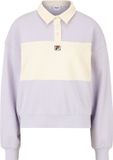 Fila Femmes Langogne Oversized Cropped Polo Sweat FAW1007 Thistle-Antique White M