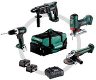 Metabo Combo Set 4.1.4 18 V Accu-machines in set 18V; Gereedschapstas; KH 18 LTX 24 + W 18 L 9-125 + ST 18