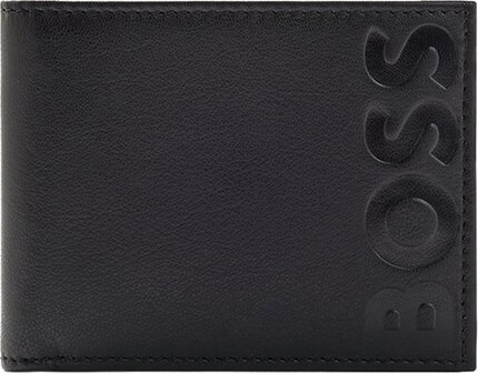 Hugo Boss Big BB 6cc Billfold Portemonnee - RFID - Leer - Zwart - Heren