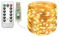 Guirlande lumineuse USB, 100 LED, 20 mètres, blanc chaud, avec télécommande