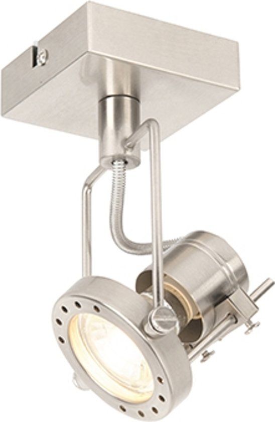 QAZQA WL Suplux - Wandlamp - 1 lichts - H 105 mm - staal - 8718881066245