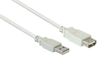 Alcasa 2511-OF2 USB-kabel USB 2.0 1,8 m USB A Wit