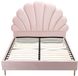 Vente-unique Cadre de lit velours rose 160 x 200 cm