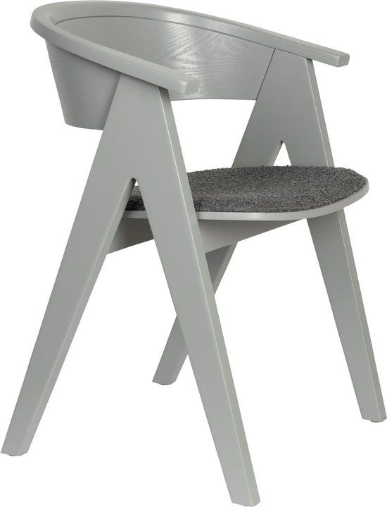 Zuiver NDSM Eetkamerstoel - Grijs - Hout - Design - Met armleuning