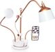 Daylight Anita Bureaulamp E21058 - dimbare LED verlichting - 3 lichtkleuren - 2x vergroting - smartphonehouder