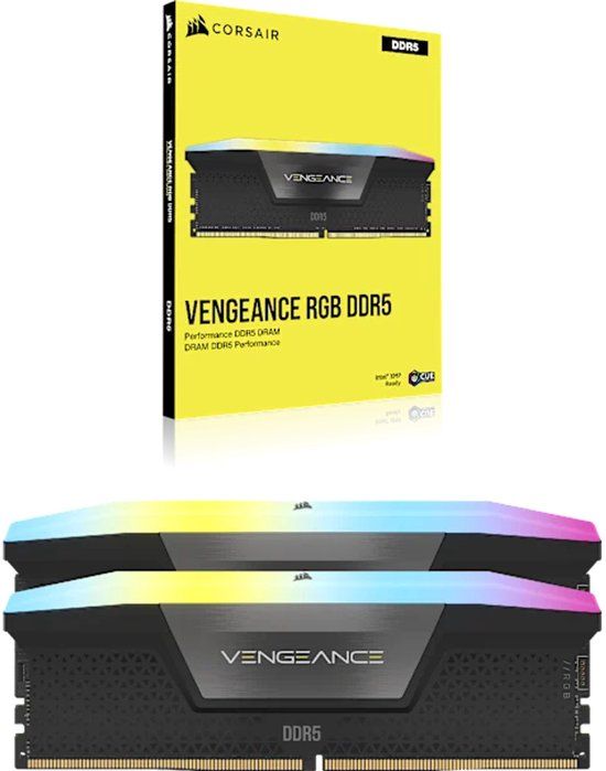Corsair Vengeance RGB 64GB (2x32GB) DDR5 6000MHz - Intel XMP
