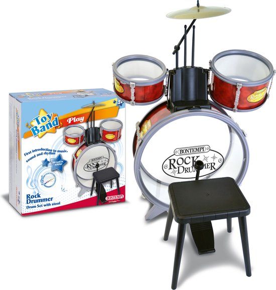 Bontempi - Rock Drum Set met Stoeltje